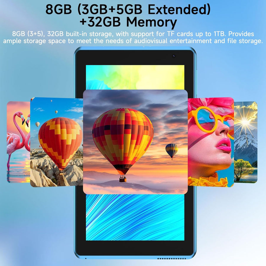 BYANDBY Tablet Android 14.0 de 7 pulgadas, 4GB + 32GB ROM (1TB expa...