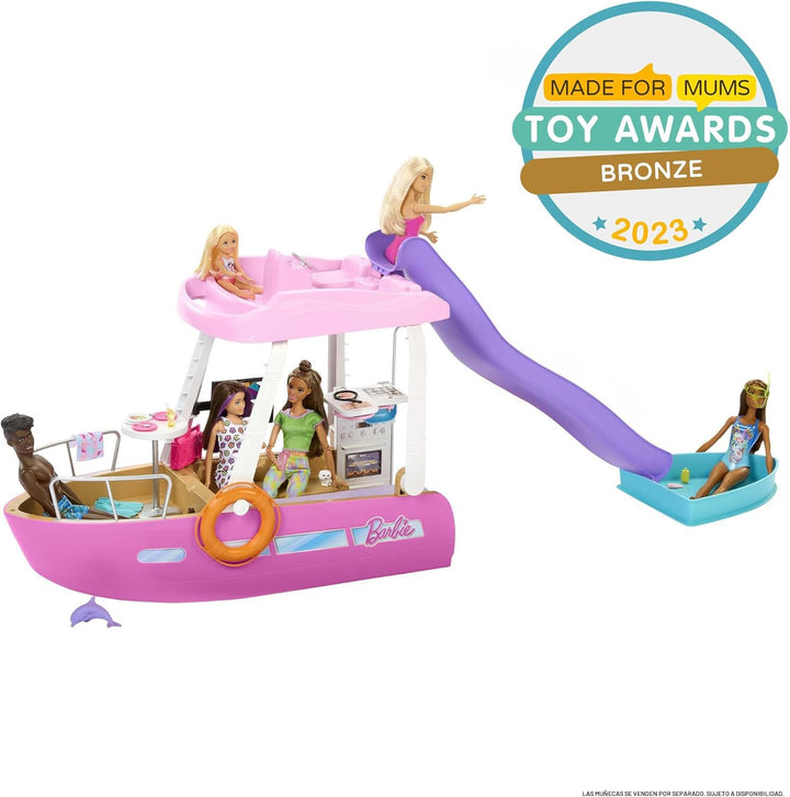 Set de juego de barco de ensueño de Barbie con más de 20 accesorios...