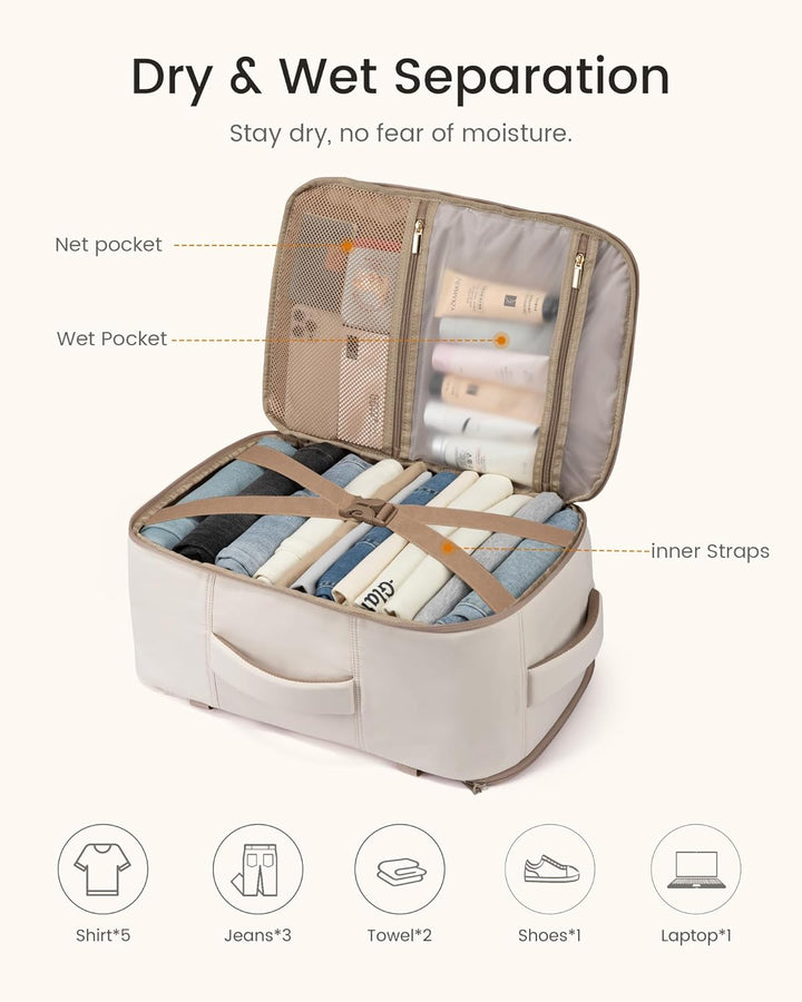 LOVEVOOK Mochila de viaje de 40L para mujeres y hombres, bolsa de v...