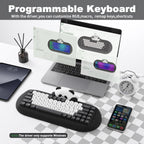 YUNZII C68 Panda Teclado Mecánico Gaming Inalámbrico, Diseño Compac...
