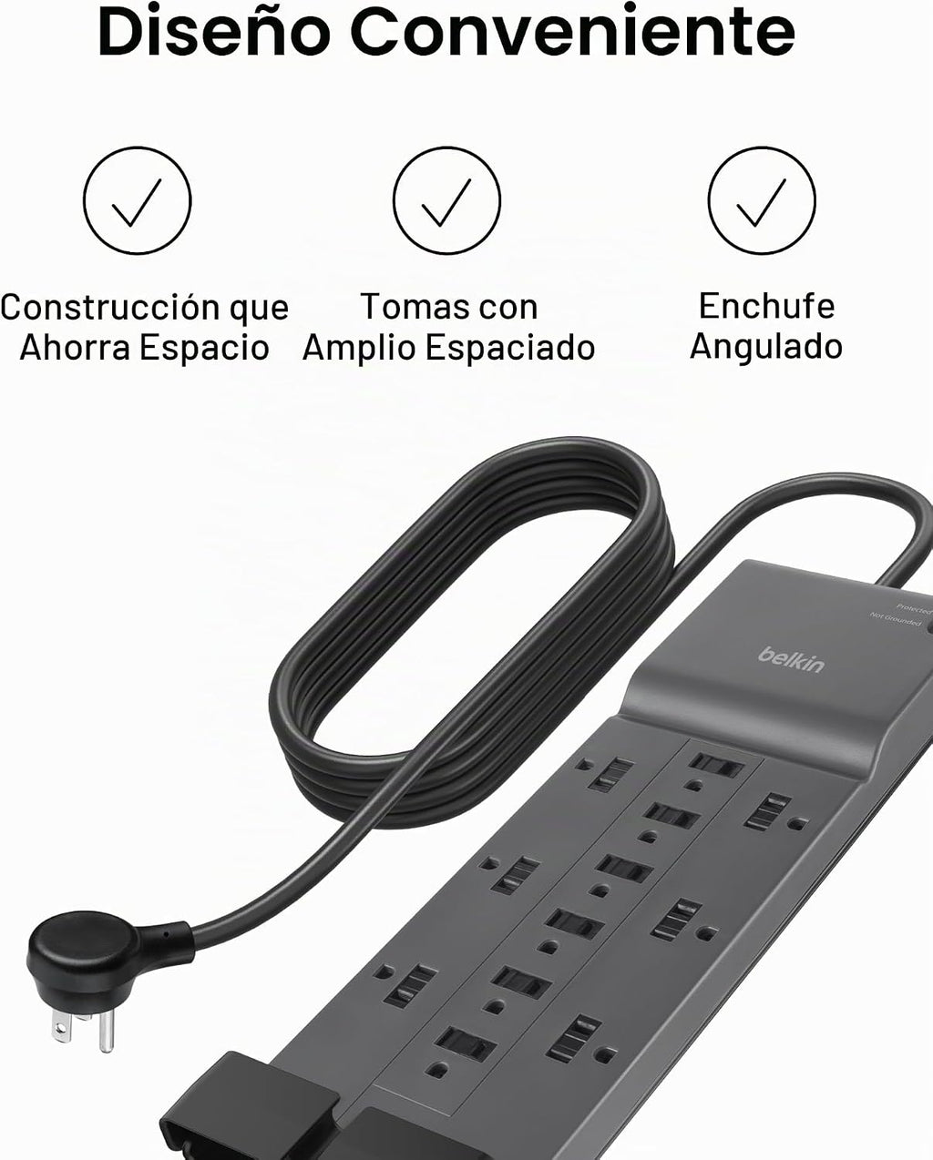 Belkin Regleta de protección contra sobretensiones de 12 salidas con 12