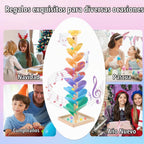 El mármol de madera corre el árbol de la música Montessori juega la bola de mármol para 3-5