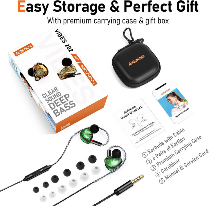 Vibes - Auriculares con cable 202M - Auriculares HiFi in Ear Monito...