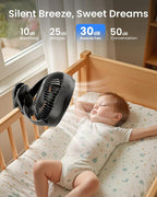 Koonie Ventilador de nebulización de batería de 10000 mAh con clip,...