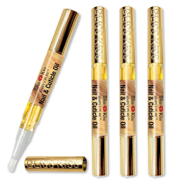 Bliss Kiss | 4 bolígrafos de cutícula de aceite de uñas con fraganc...