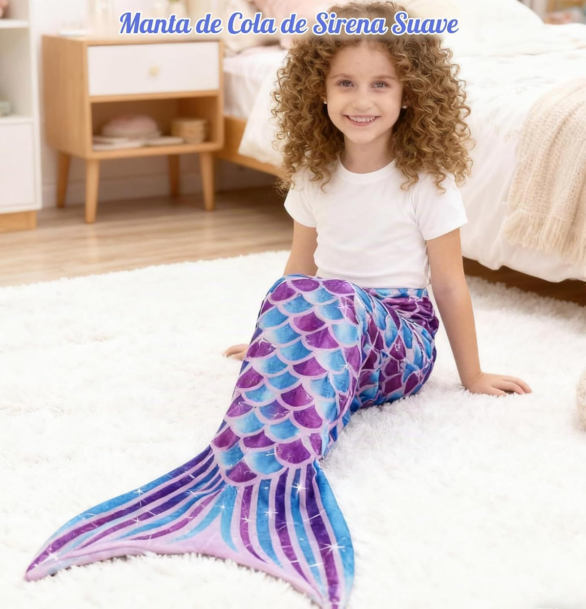 Manta de cola de sirena para niñas, regalos de regreso a la escuela