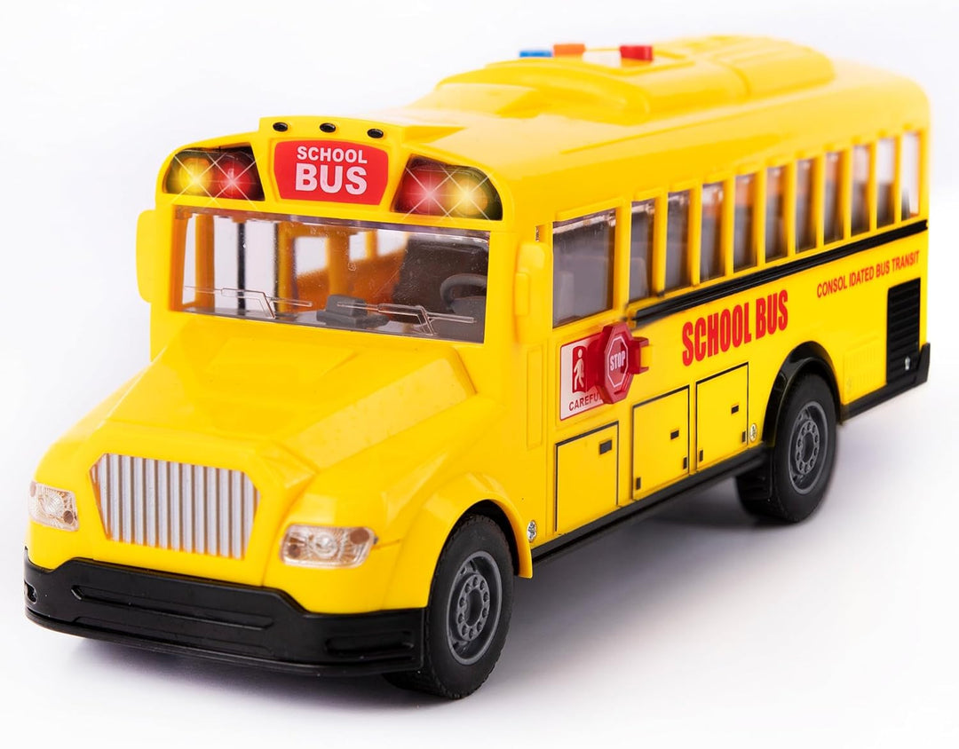 ArtCreativity Juguete de autobús escolar amarillo con