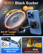 YRU Upgrade【80+LB Super Suction】Soporte magnético para teléfono para