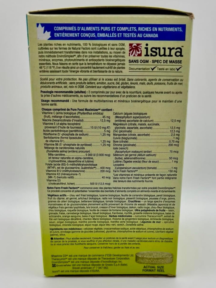 Natural Factors Whole Earth &amp; Sea Multivitamínico y mineral par...