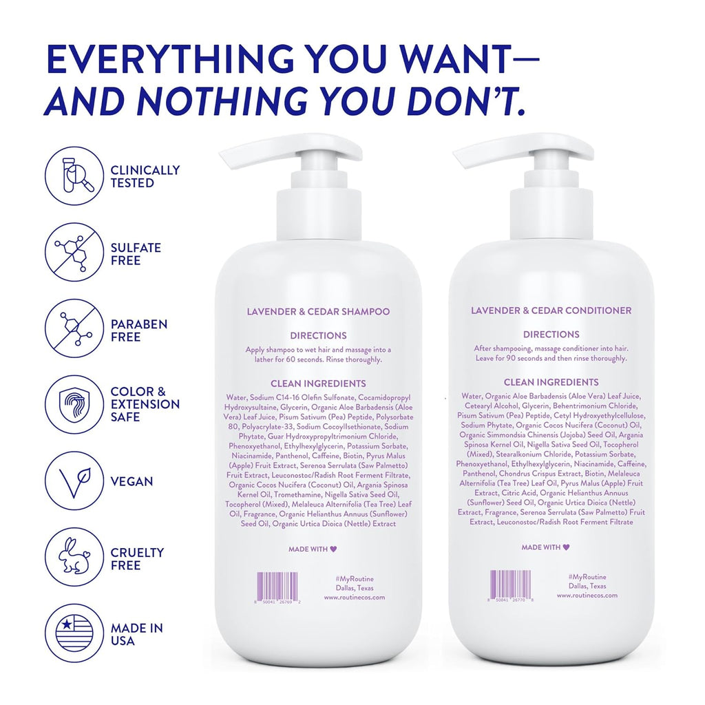 Routine Wellness - Juego de champú y acondicionador para cabello má...