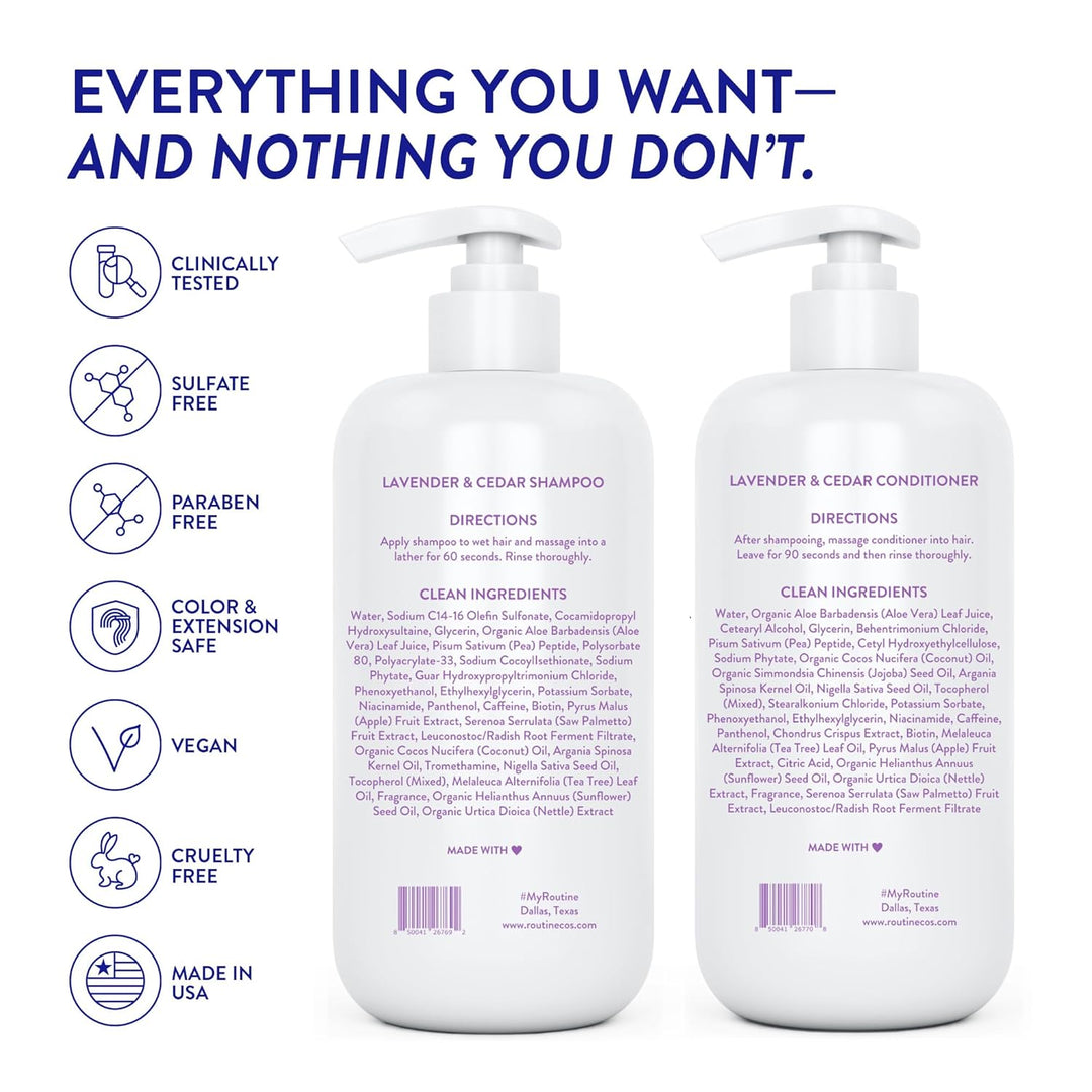Routine Wellness - Juego de champú y acondicionador para cabello má...