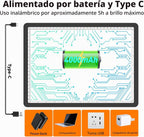 TOHETO Almohadilla de luz recargable A4 para pintura de diamantes, caja de luz de rastreo ultra brillante para dibujar, caja de luz inalámbrica para rastreo y dibujo, tablero de luz de arte de