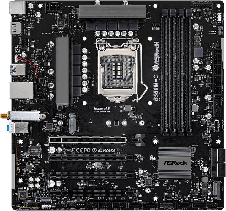 ASRock Placa base Micro-ATX B560M-C, soporta procesadores Intel Cor...