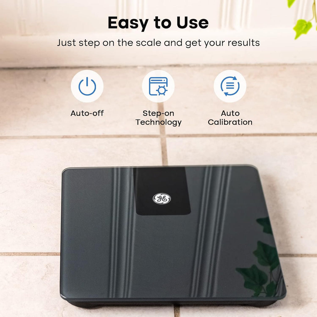 GE Báscula de baño para peso corporal de 500 libras, báscula digital