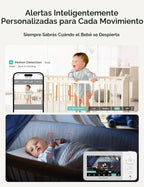 Dr.Care VistaView Lite RB Monitor de Niños Smart WiFi con 2 Cámaras, 4” 720P