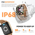 Reloj inteligente para mujer, rastreador de actividad física con llamadas Bluetooth y control de voz AI, pantalla HD de 1.85 pulgadas, monitor de frecuencia cardíaca/SpO2, rastreador de sueño