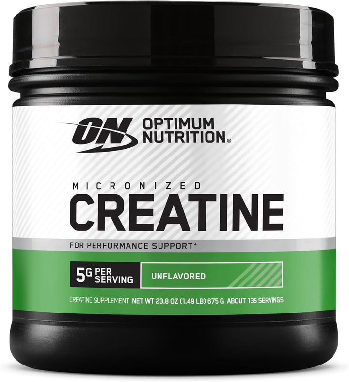 Optimum Nutrition Creatina en polvo micronizada, sin sabor, 135 por...