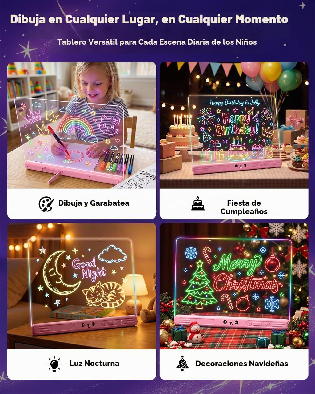 Borrar tablero de dibujo LED: 0 residuos fácil de limpiar