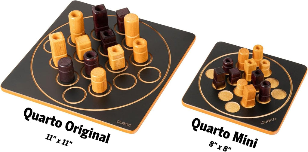 Quarto Mini | Ganador de Mensa Select | Versión para viajes del juego de estrategia abstracta de madera para niños y adultos | Favorito de la noche de juegos familiares | A partir de 8 años | 2 jugadores | 15 minutos