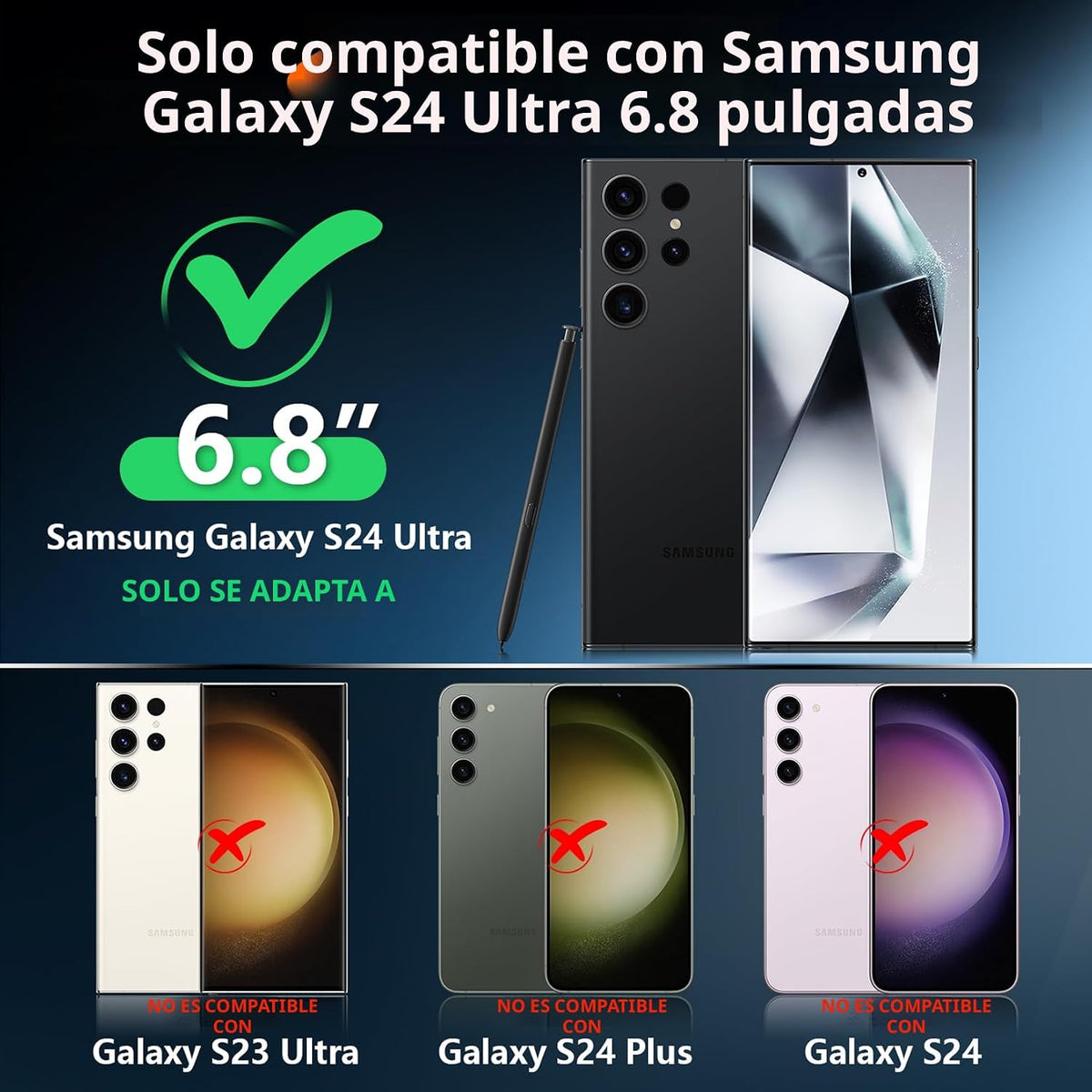 Funda impermeable 2025 Nueva para Samsung Galaxy S24 Ultra, [Cámara y Protector de Pantalla Integrados][Grado Militar Resistente a Golpes][IP68 Sumergible][Resistente al Polvo][Resistente a Caídas