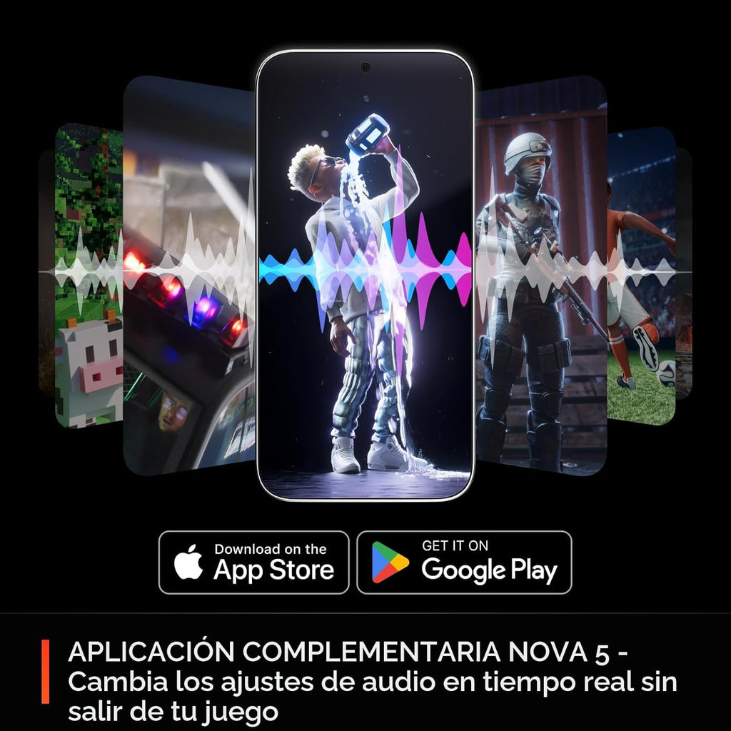 SteelSeries - Auriculares inalámbricos Arctis Nova 5 para juegos multisistema, controladores magnéticos de neodimio, batería (60 horas), 2.4 GHz, micrófono Gen2.X, PC, PS5, PS4, Switch, celular