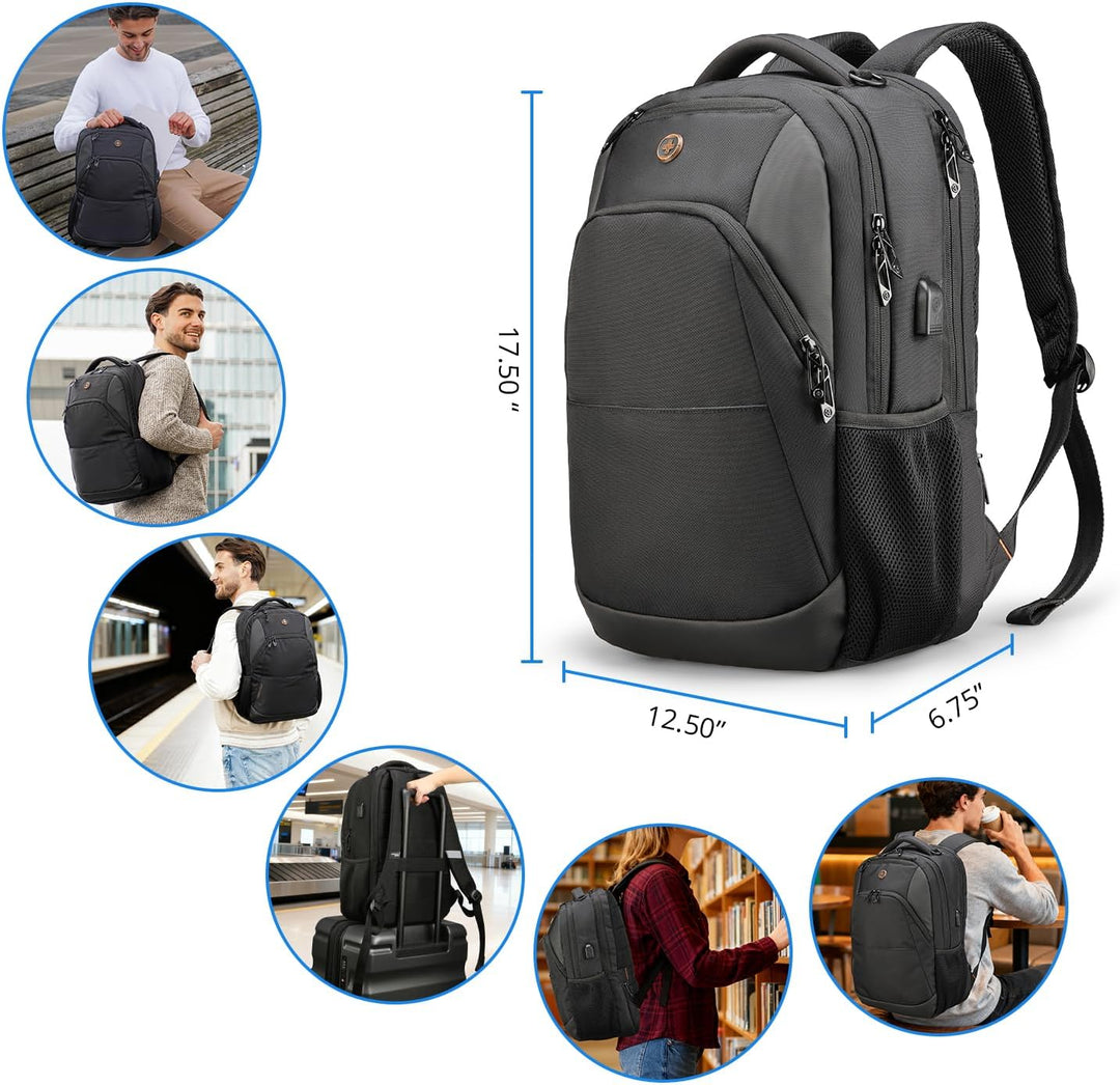 Mochila de viaje Swissdigital Design para laptop de 16 pulgadas, mo...