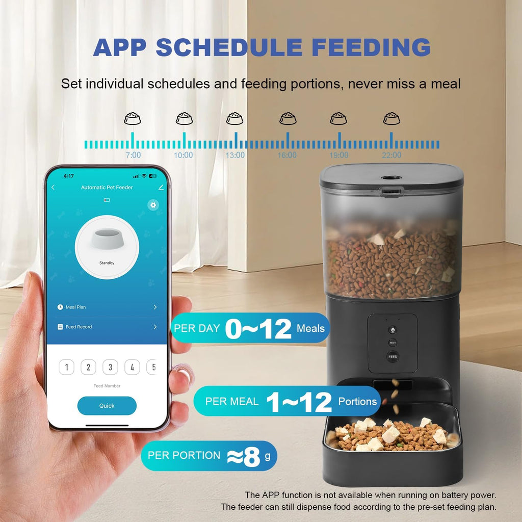 Alimentador automático para gatos, dispensador de alimentos
