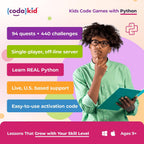 CodaKid Python Coding Box para Kids - Game Development & Computer Programming, Ages 10+ - Includes 12 Months Access & Online Mentor Support