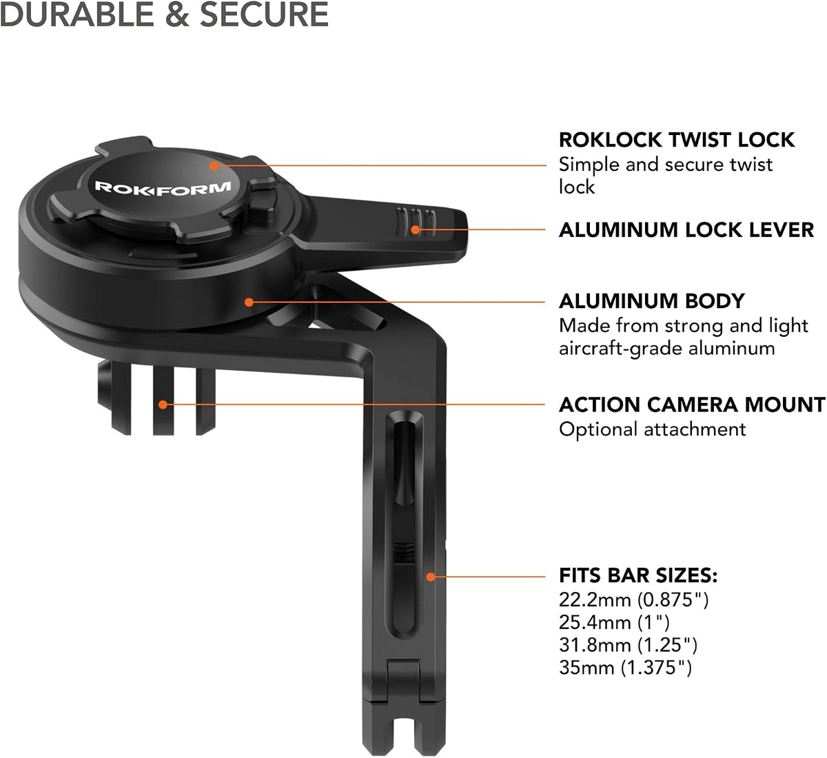 Rokform Funda resistente para iPhone 17 Pro Max + soporte de teléfono para bicicleta superior
