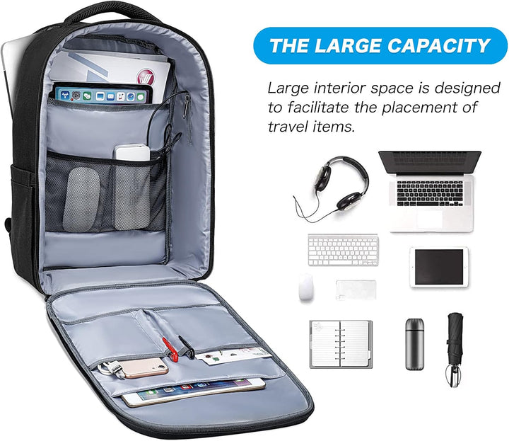 MOSISO Mochila para laptop de 15.6-16 pulgadas, 35L, con puerto de...