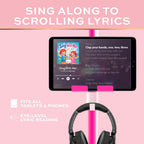 FAO Schwarz Micrófono de karaoke con soporte, soporte para dispositivos y