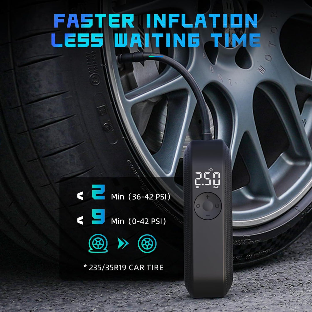 CYCPLUS Electric Air Compressor Portable Bicycle Pump Car Tire Infl...