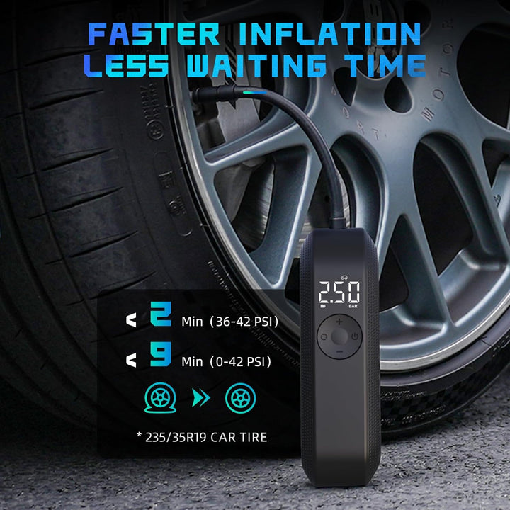 CYCPLUS Electric Air Compressor Portable Bicycle Pump Car Tire Infl...