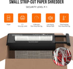 Suntiko Trituradora de papel casero portátil de corte de tira de 6 hojas