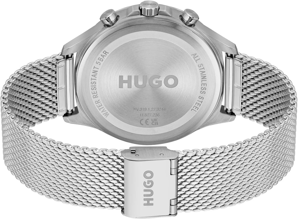 HUGO #Smash Multi Watch para hombre, caja de acero inoxidable, movimiento multifunción, diseño elegante y divertido, precisión de cuarzo, uso diario atrevido, regalo para él