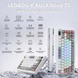 X Aula Nova75 - Teclado mecánico inalámbrico 75% para computadora,...