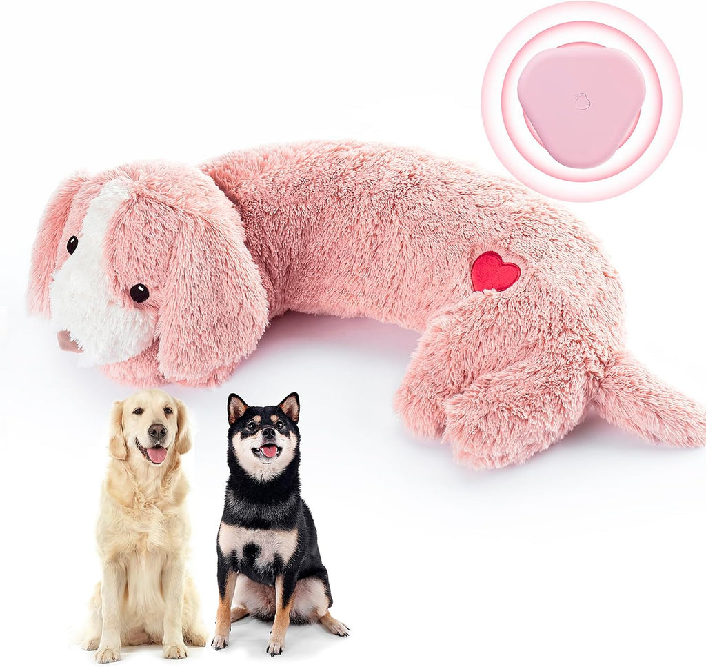 Moropaky Juguete de Latidos del Corazón para Cachorro, Juguete de Peluche para Cachorro para Ayuda en la Calma del Perro, Juguete de Latidos del Corazón para Cachorro para Alivio de la Ansiedad de