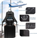 Mochila para hombre, ligera, para viajes de negocios, mochila antirrobo resistente al agua para computadora de 15.6 pulgadas para computadora diaria de oficina y trabajo con bolsa pequeña (negro, 15.6 pulgadas)