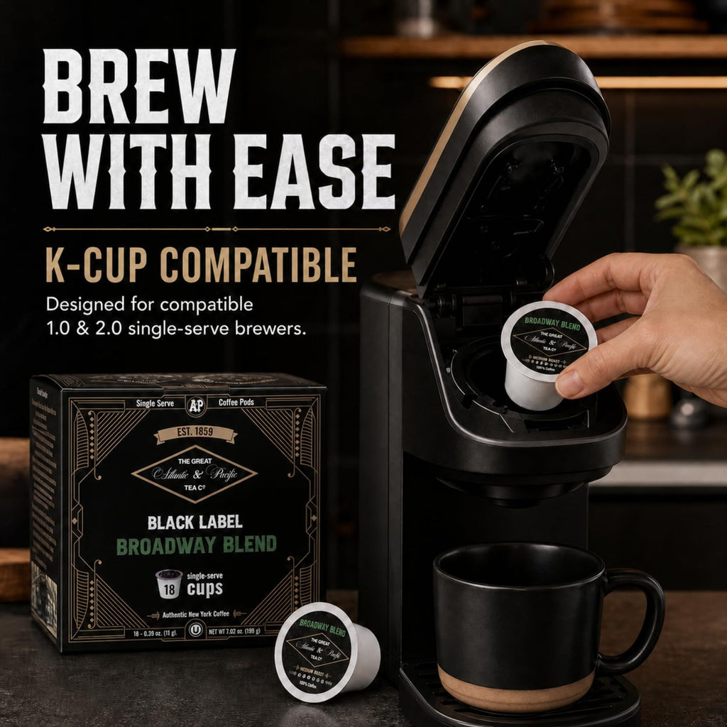 A&P Broadway Blend Cápsulas de café tostado medio, 100% arábica, 72