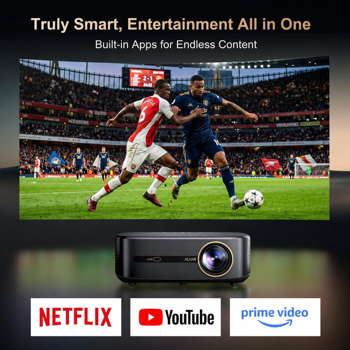 Proyector inteligente 2026 actualizado, 2500 ANSI, compatible con 4...