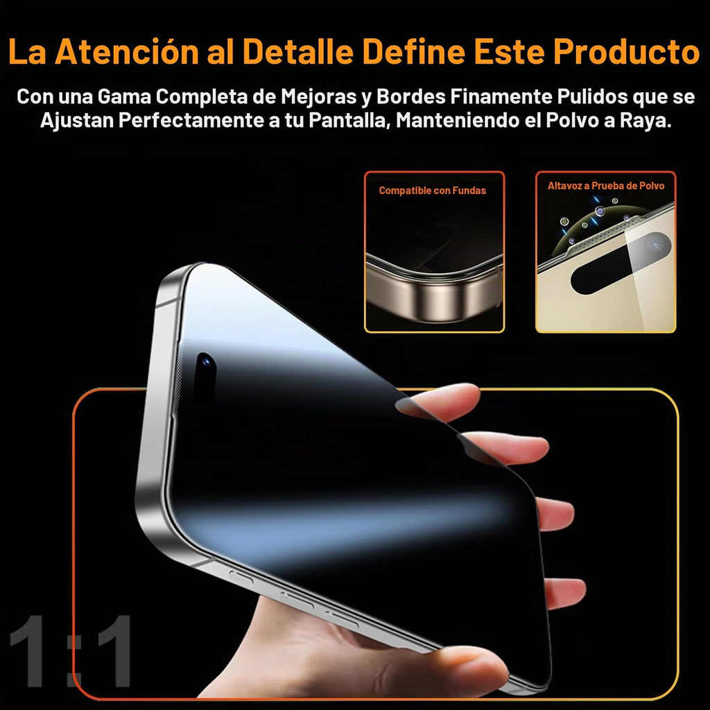 OneFish Protector de pantalla de privacidad para iPhone 17e/16e/14/13/13