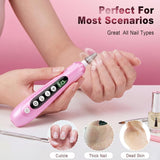 Kit de taladro de uñas profesional, lima de uñas eléctrica con luz...