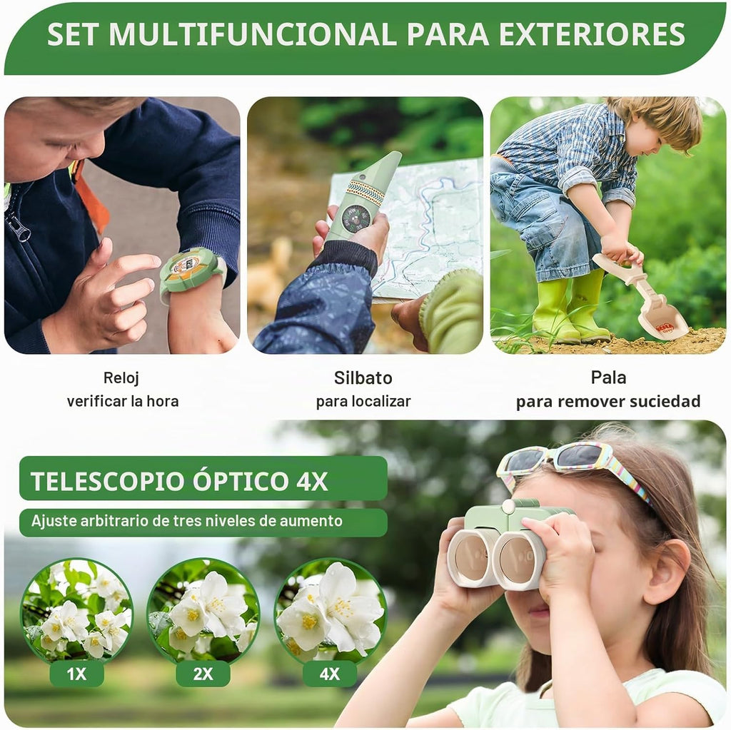 Juego de campamento para niños, 31 piezas con tienda de campaña, juego de simulación al aire libre, 3+