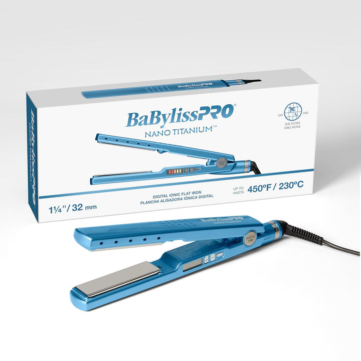 BaBylissPRO 1 1\/4" Digital Ionic Flat Iron, Hair Straightener,...