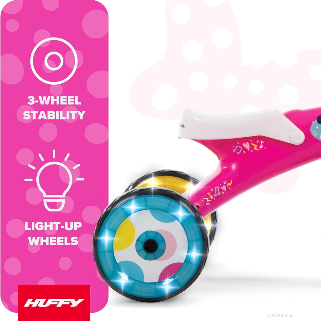 Huffy Disney Minnie Mouse - Triciclo de luz con ruedas LED, a partir de 1.5 años