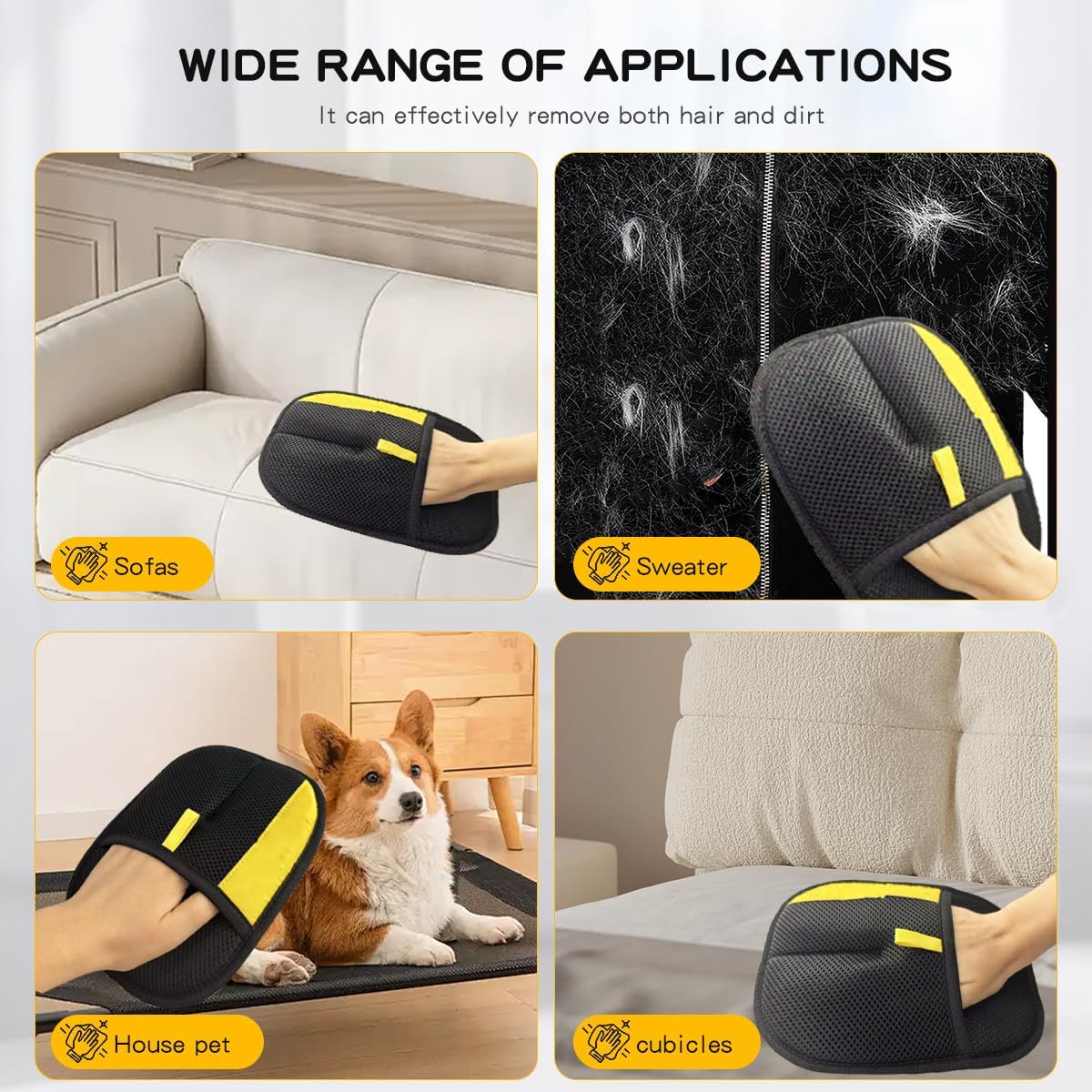 Guantes electrostáticos para depilación de mascotas