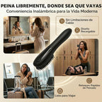 Peine alisador de vapor inalámbrico, cepillo alisador de pelo de vapor portátil