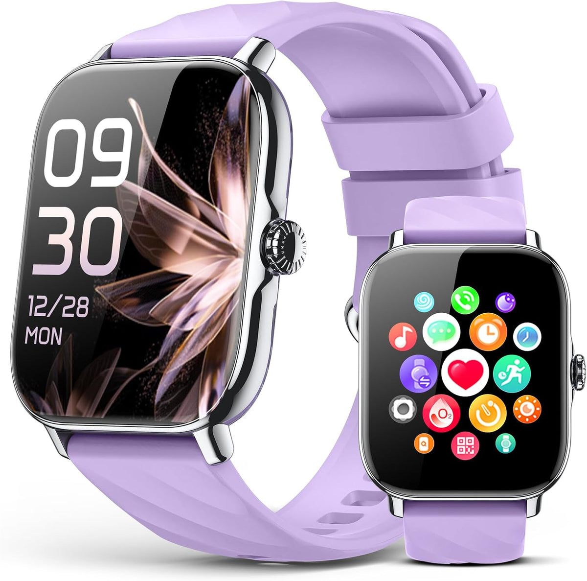 Relojes inteligentes para mujeres y hombres con contador de pasos, monitor de calorías de sueño, podómetro, impermeable IP68, reloj inteligente con más de 120 deportes para iPhone y Android