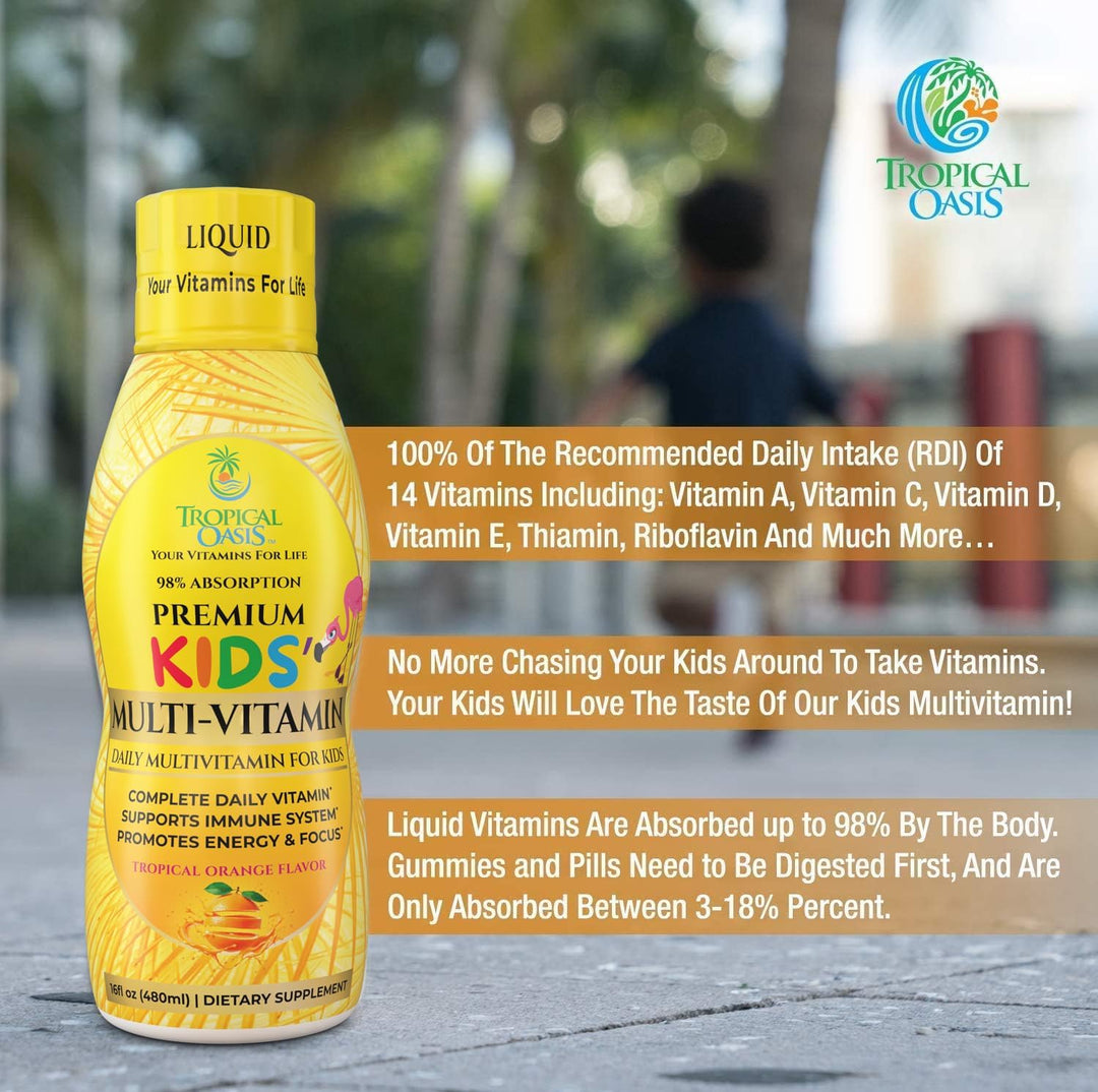 Multivitamínico líquido premium para niños | Vitaminas para niños s...