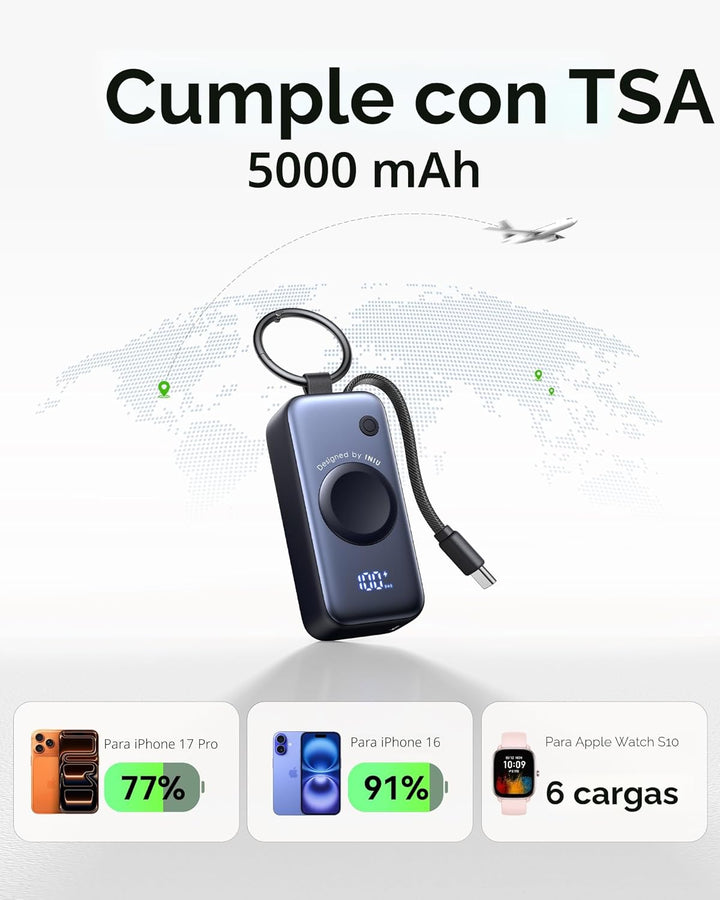 INIU SnapGo Mini cargador portátil, banco de energía para Apple Wat...